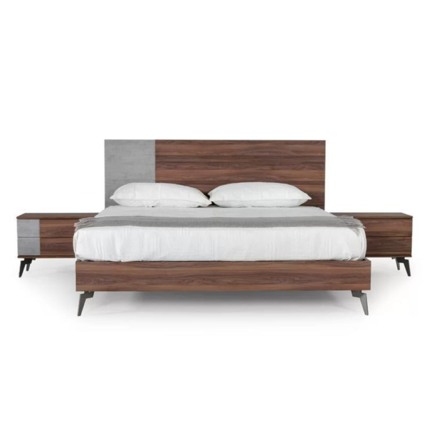 Mid-Century Modern Platform Bed Teak Wood