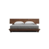 Mid-Century Modern Platform Bed Teak Wood Brown