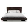 Mid-Century Modern Platform Bed Teak Wood Minimalism Design