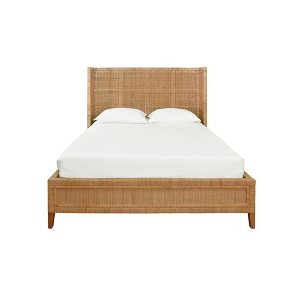 Mid-Century Modern Rattan Bed