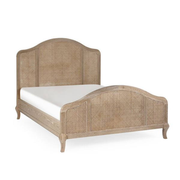 Mid-Century Modern Rattan Bed