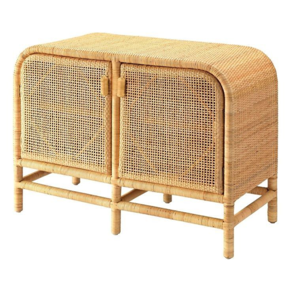 Mid-Century Modern Rattan bedside table
