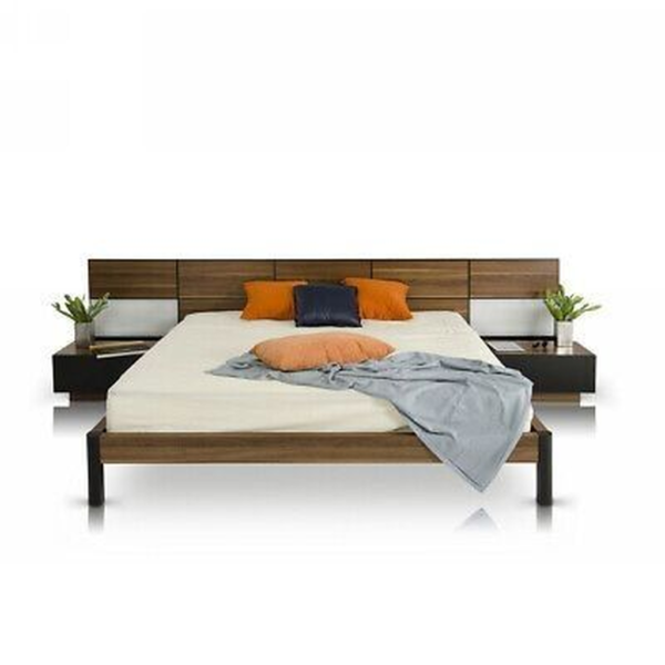 Mid-Century Modern Teak Wood Bed