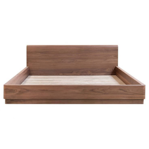 Mid-Century Modern Teak Wood Bed Frame