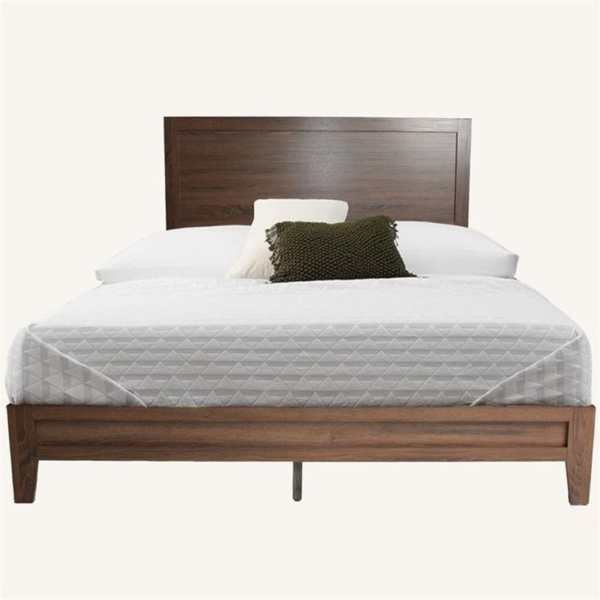 Mid-Century Modern Teak Wood Bed Frame