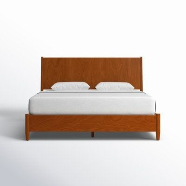 Mid-Century Modern Teak Wood Bed by Daabadi Furniture