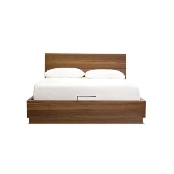 Mid-Century Modern Teak Wood Platform Bed