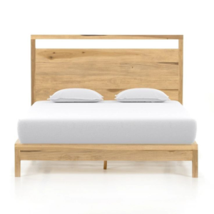 Mid-Century Modern Teak Wood Platform Bed