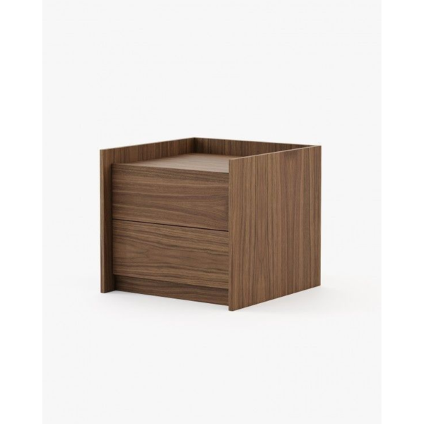 Mid-Century Modern Teak Wood bedside table with Two Drawers