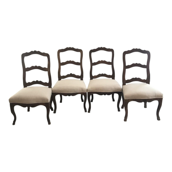 Mid-Century Modern Upholstered Dining Chair Set