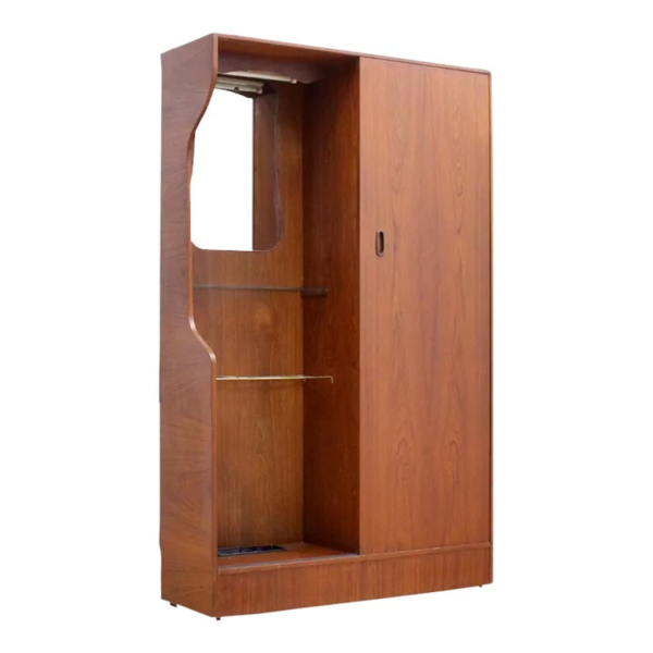 Mid-Century Modern Wooden Wardrobe
