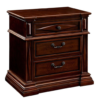 Mid-Century Modern Wood Bedside Table with Drawers