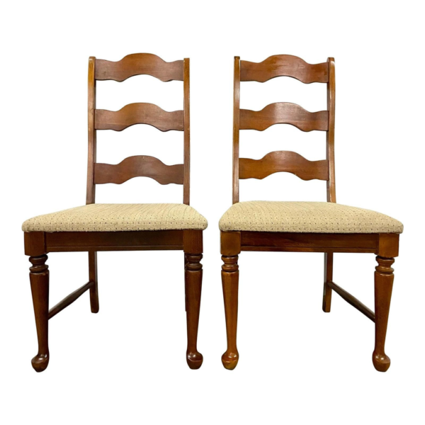 Mid-Century Modern Wood Dining Chair Set