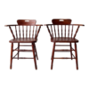 Mid-Century Modern Wood Dining Chair Set, Brown Wood Dining Chairs