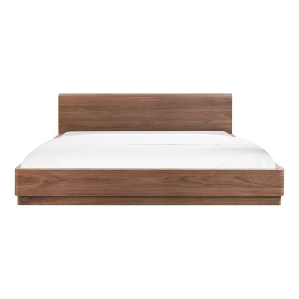 Mid-Century Modern Wood Platform Bed