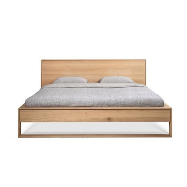 Mid-Century Modern Wood Platform bed