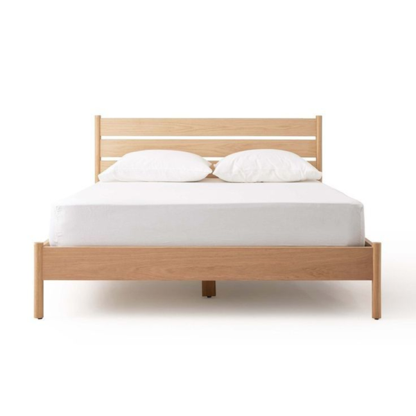 Mid-Century Modern Wooden Bed