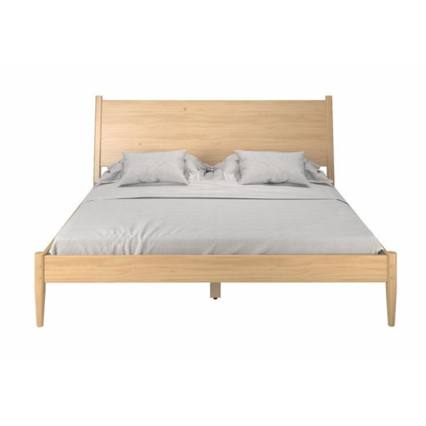 Mid-Century Modern Wooden Bed Frame