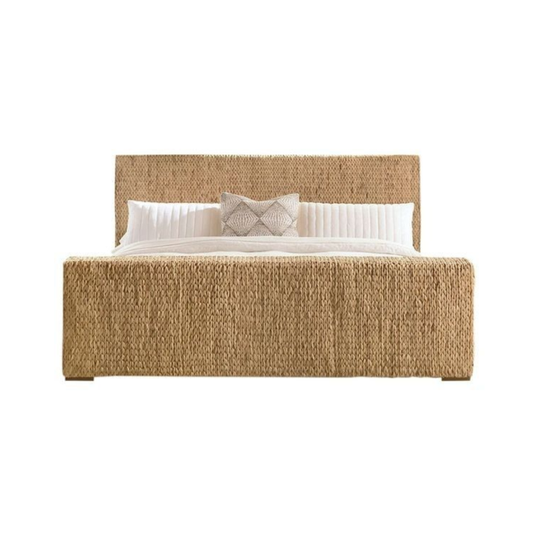 Mid-Century Modern Woven Seagrass Bed