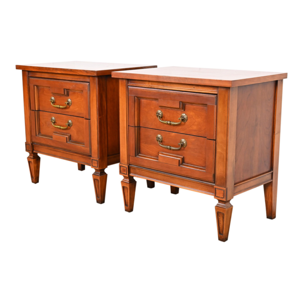 Mid-Century Teak Wood bedside table with Drawers