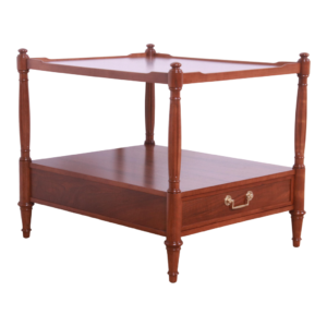 Mid-Century bedside table with wood drawer