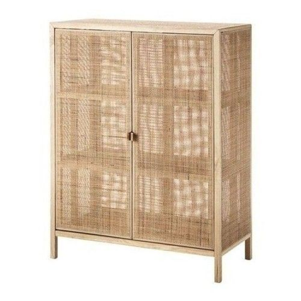 Minimalist Beige Wood Nightstand