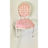Modern Dining Chair with Pink and Red Fabric Padded Seat