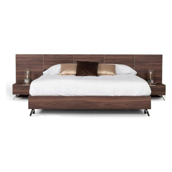 Modern platform bed made of wood with minimalist design