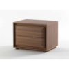 Natural Brown Wood bedside table with Drawers