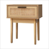 Natural Teak Finish Mid-Century bedside table