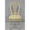 Neoclassical Dining Chair with Floral Seat