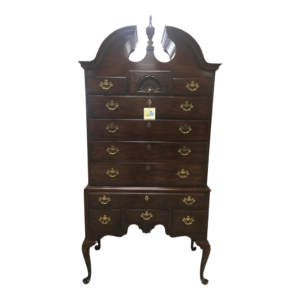 Queen Anne Style Dark Brown Armoire with Drawers