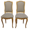 Rococo Era Gold and Gray Dining Chair