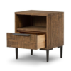 Rustic Wood Nightstand with Drawer