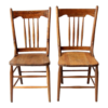 Set of two Mid-Century Modern wood dining chairs