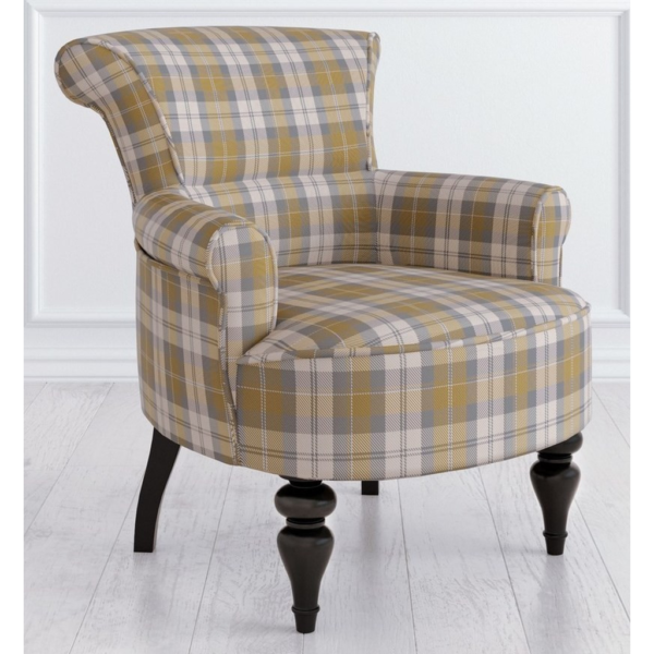 Armchair Sofa Plaid Pattern