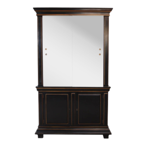 Classic Black Wooden Wardrobe with Ample Storage