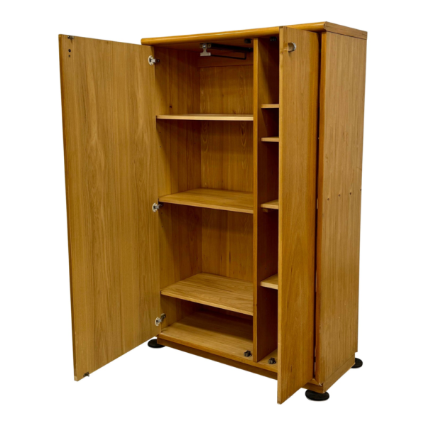 Timeless Design Brown Wood Armoire with Spacious Shelving Storage