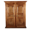 Classic Brown Wood Armoire with Spacious Storage