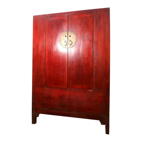 Classic red wooden armoire