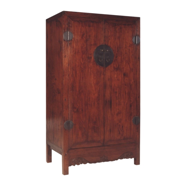 Timeless Wood Armoire with Iron Accents