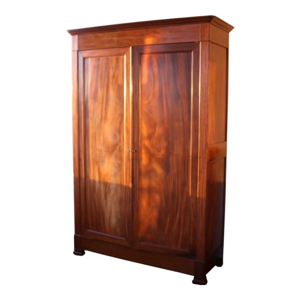Classic wooden wardrobe with brown finish