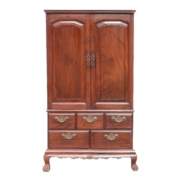 Classic wood armoire with drawers and doors