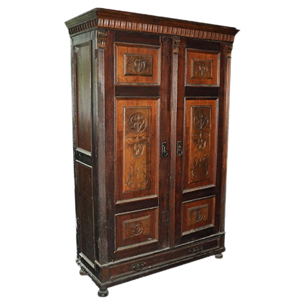 A beautifully crafted wooden armoire in a classic style