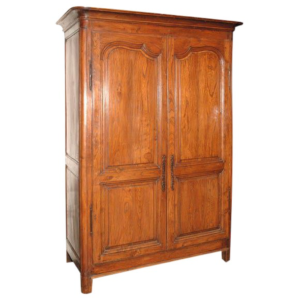 Classic Wood Armoire with Brown Finish