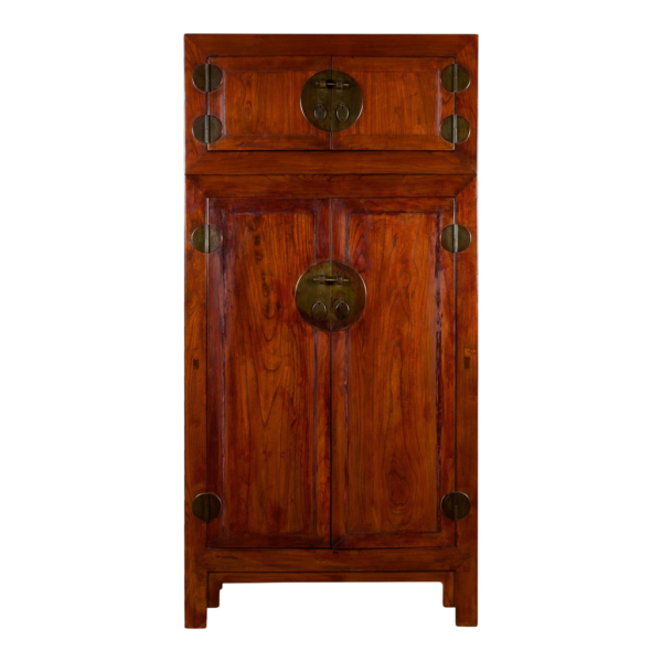 Brown wooden two-door armoire by Daabadi Furniture manufacturer.