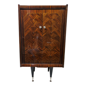 Geometric Pattern Wood Armoire