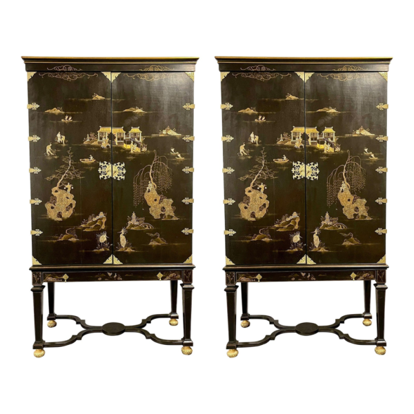Classic Black and Gold Armoire by Daabadi Furniture exporter