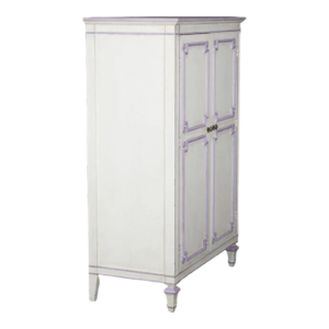 White and lavender wardrobe with classic design