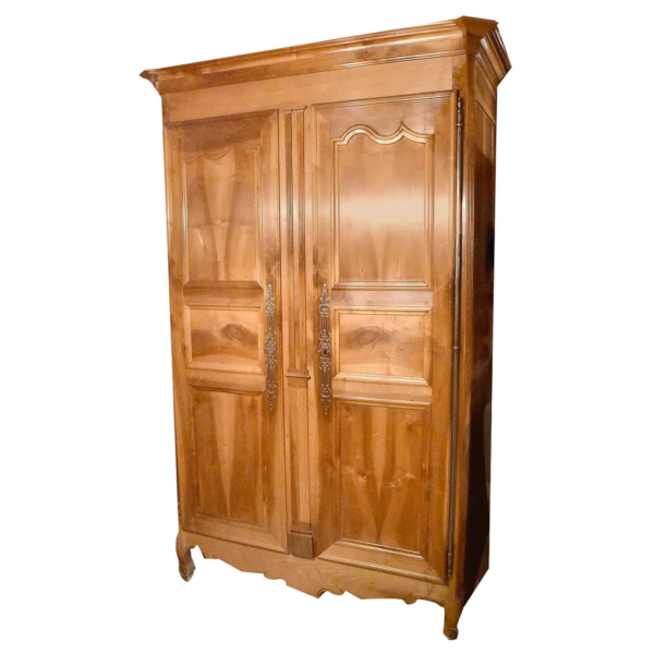 Classic wooden wardrobe with two doors